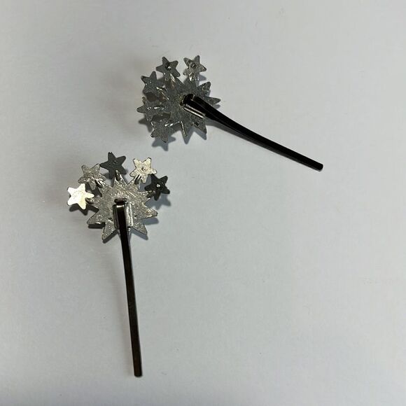 Beautiful Star Rhinestone Hair Pins Vintage - Picture 3 of 3